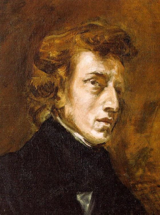 Eugene Delacroix Portrait of Frederic Chopin Sweden oil painting art